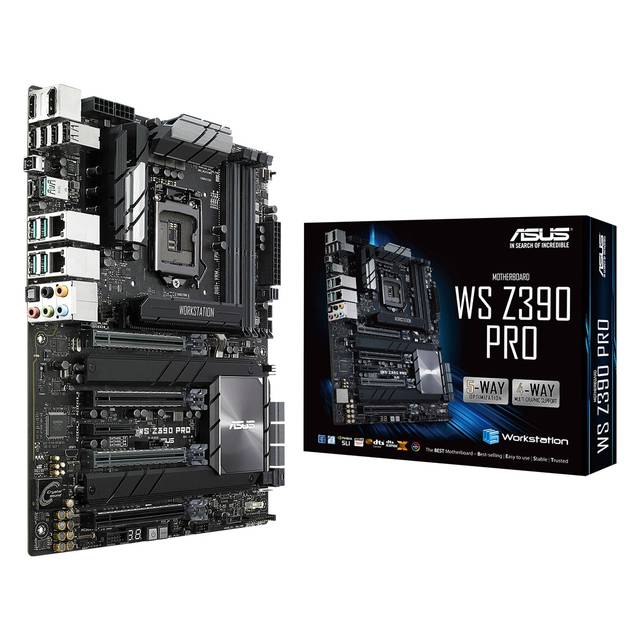 Asus WS Z390 PRO LGA1151/ Intel Z390/ DDR4/ SATA3&USB3.1/ M.2&U.2/ A&GbE/ ATX Motherboard