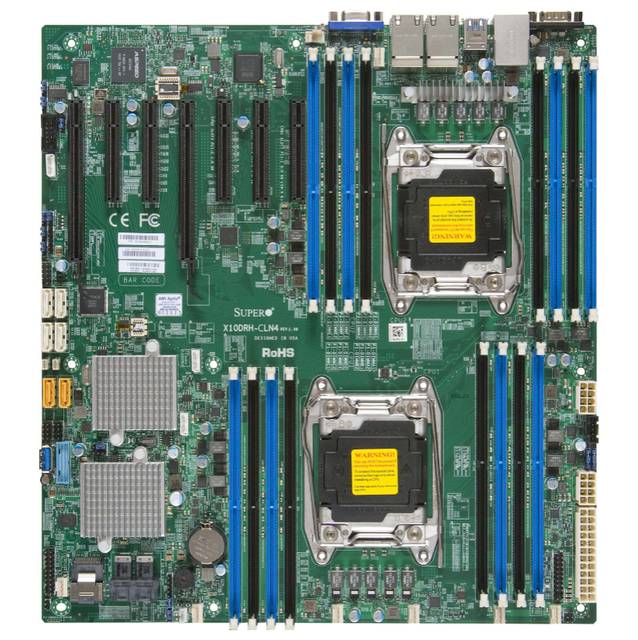 Supermicro X10DRH-ILN4-B Dual LGA2011/ Intel C612/ DDR4/ SATA3&USB3.0/ V&4GbE/ EATX Motherboard