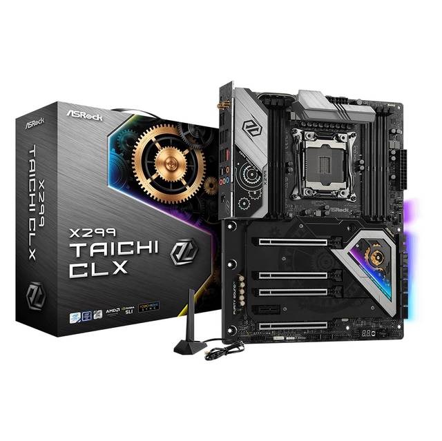 ASRock X299 TAICHI CLX LGA2066/ Intel X299/ DDR4/ 3-Way CrossFireX & 3-Way SLI/ SATA3&USB3.2/ M.2/ WiFi/ Bluetooth/ ATX Motherboard