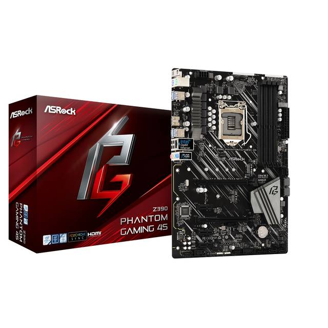 ASRock Z390 PHANTOM GAMING 4S LGA1151/ Intel Z390/ DDR4/ Quad CrossFireX/ SATA3&USB3.2/ M.2/ A&GbE/ ATX Motherboard