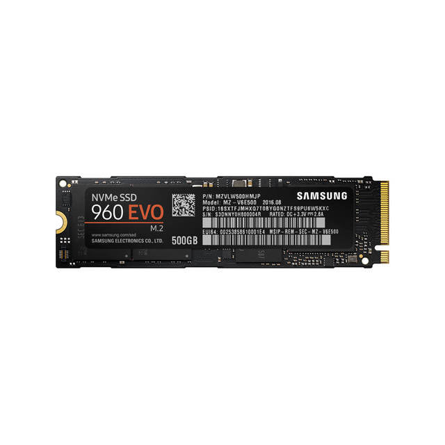 Samsung 960 EVO NVMe Series 500GB M.2 PCI-Express 3.0 x4 Solid State Drive, Retail (V-NAND)