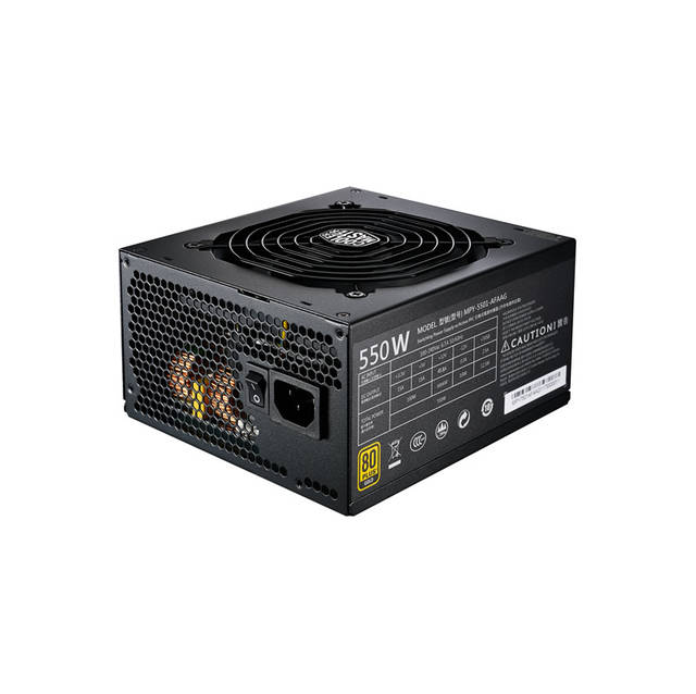 Cooler Master MWE Gold 550 Full Modular MPY-5501-AFAAG-US 550W 80 PLUS Gold ATX 12V V2.31 Power Supply w/ Active PFC