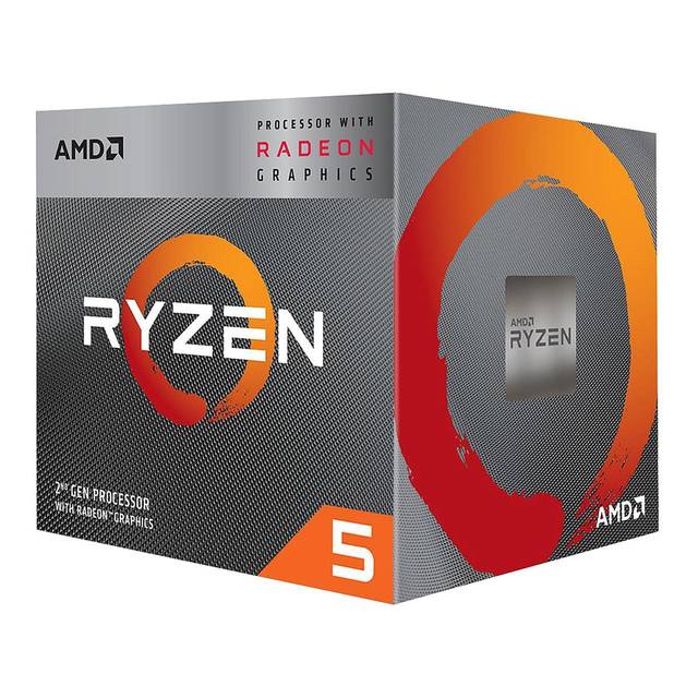 AMD YD3400C5FHBOX Ryzen 5 3400G with Radeon RX Vega 11 Graphics Quad-Core 3.7GHz Socket AM4, Retail