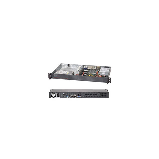 Supermicro SuperServer SYS-5017A-EP Intel Atom N2800 200W 1U Rackmount Server Barebone System (Black)