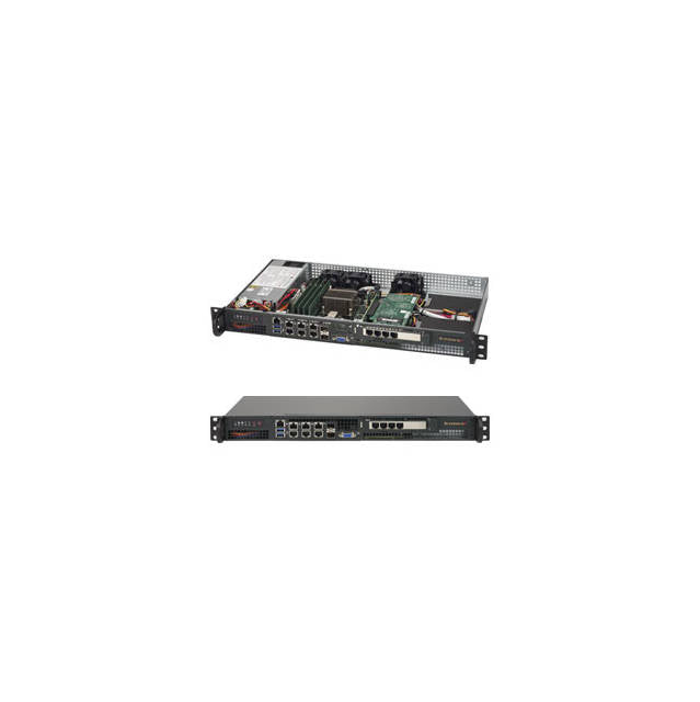 Supermicro SuperServer SYS-5018D-FN8T Intel Xeon D-1518 200W 1U Rackmount Server Barebone System (Black)