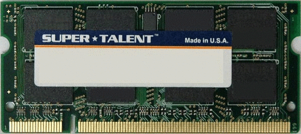 Super Talent DDR2-800 SODIMM 1GB/128x8 Micron Chip Notebook Memory