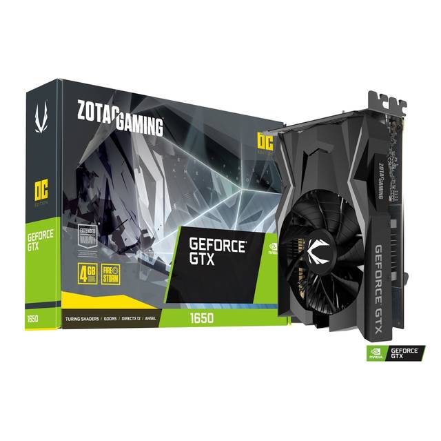 ZOTAC NVIDIA GeForce GTX 1650 OC 4G GDDR5 HDMI/ DisplayPort/ DVI-D PCI-Express Video Card