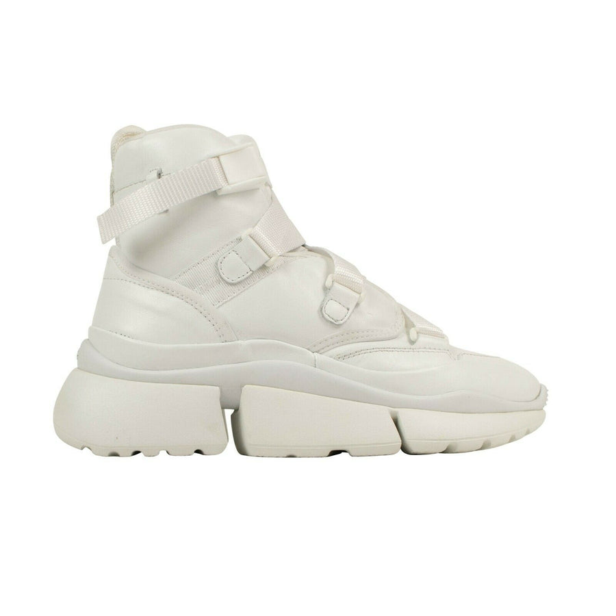 Nappa Leather 'Sonnie' High-Top Sneakers - White