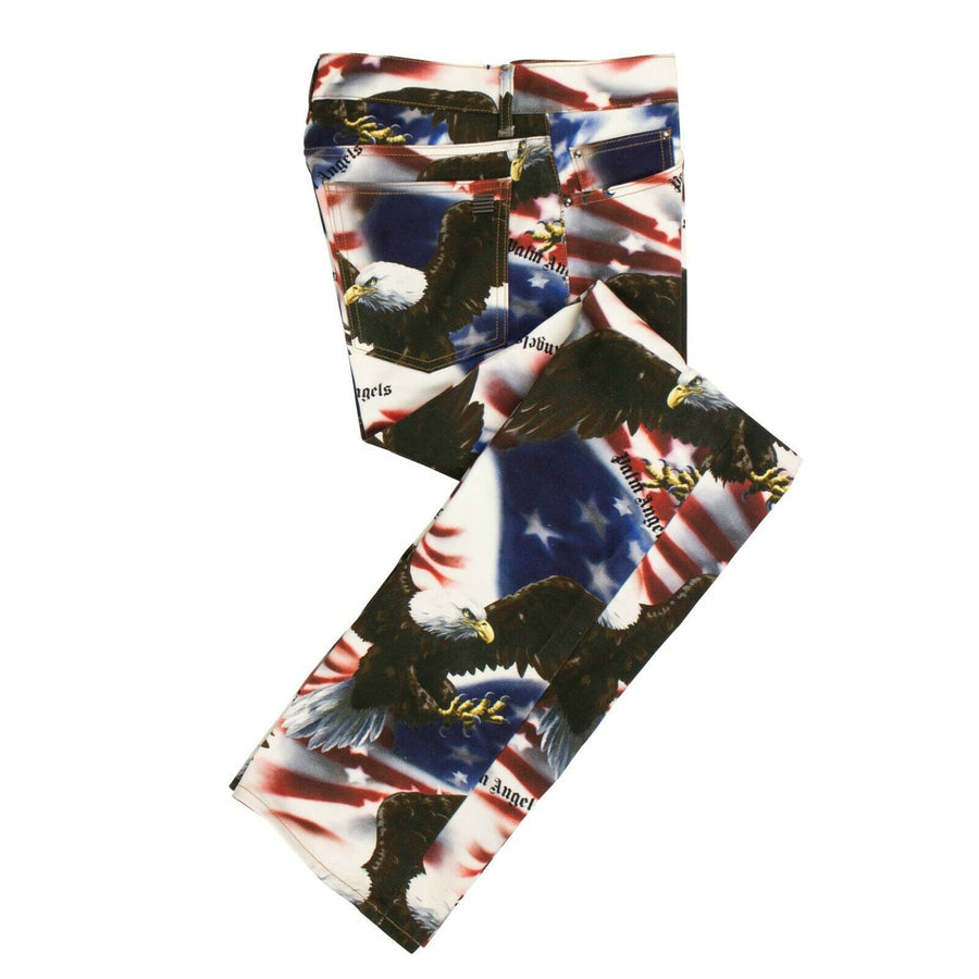 Eagle Stars And Stripes Cotton Denim Pants