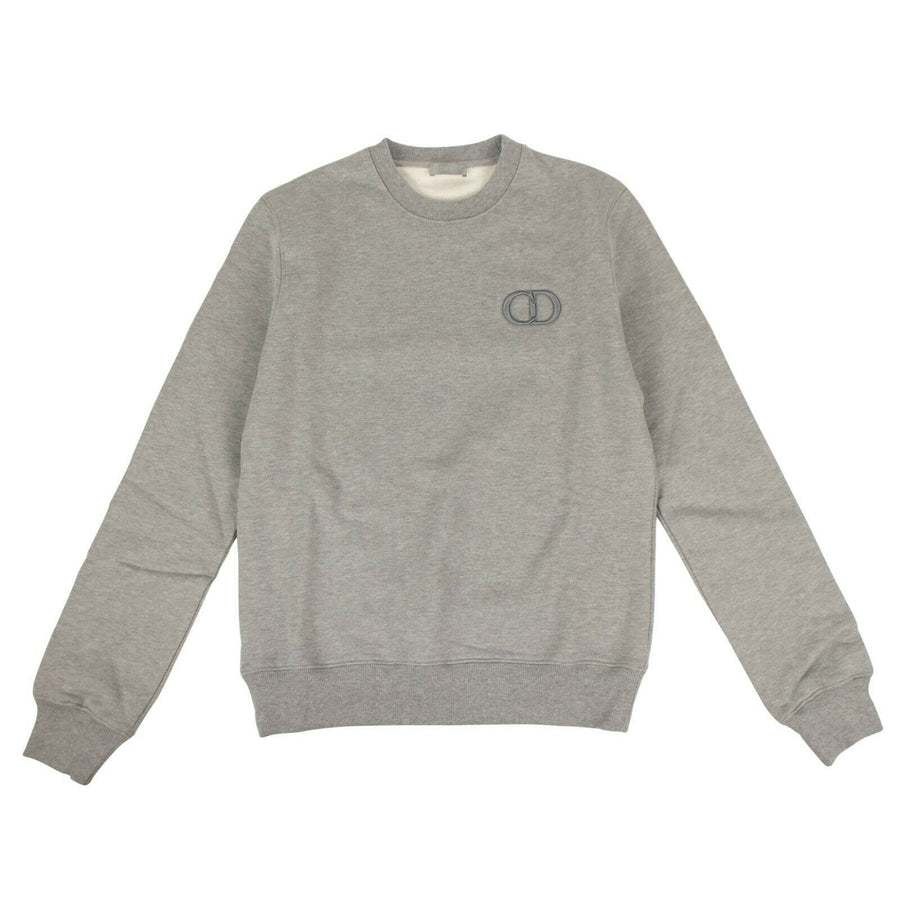 Cotton 'CD Icon' Logo Crew-Neck Sweater - Gray