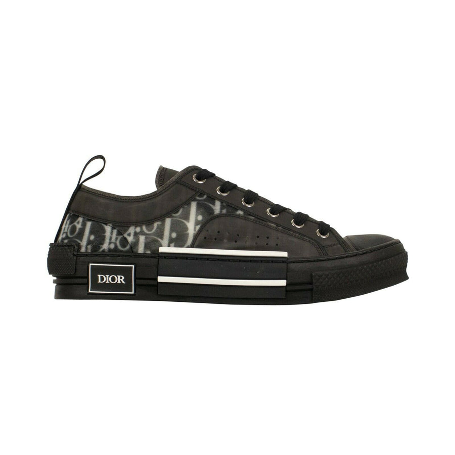 Canvas 'B23' Oblique Low-Top Sneakers - Black