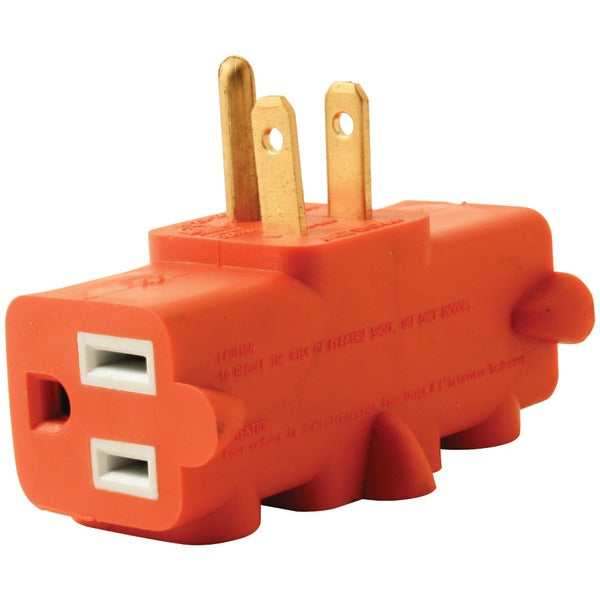 3-Outlet Heavy-Duty Grounded Adapter