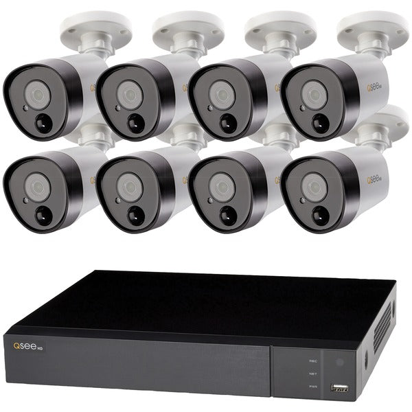 8-Channel Analog HD 5.0-Megapixel 2 Terabyte DVR with Eight 5.0-Megapixel PIR Bullet Cameras