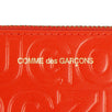 Leather Letter Embossed Wallet Pouch - Red Orange