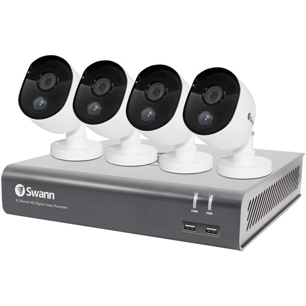 8-Channel 1080p 1TB DVR with 4 Cameras & Google Assistant(TM)