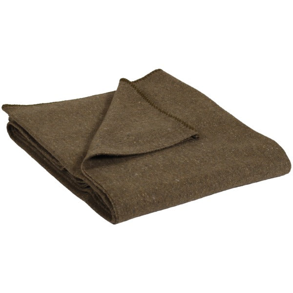 60-Inch x 80-Inch Wool Blanket (Olive Green)