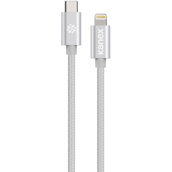 Premium DuraBraid(R) USB-C(TM) to Lightining(R) Cable (6-Foot, Silver)