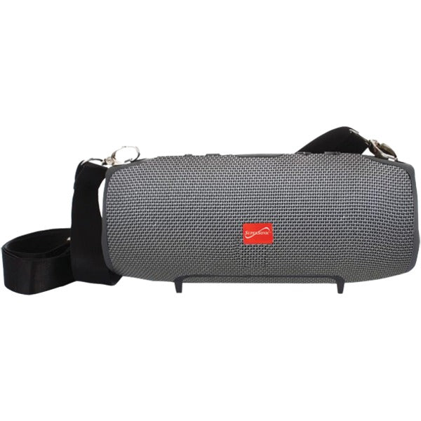 8-Inch Portable Bluetooth(R) Rechargeable Speaker with Carrying Strap (Silver)