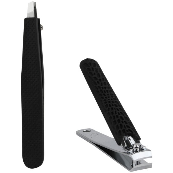 Clipper and Tweezer Combo Pack (Black)