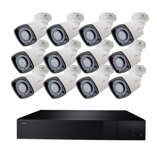 16-Channel 4K Ultra HD NVR with 3 TB HDD and Twelve 5.0 Megapixel Bullet Cameras