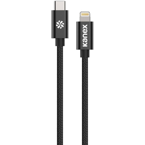 Premium DuraBraid(R) USB-C(TM) to Lightining(R) Cable, 4 Feet (Black)