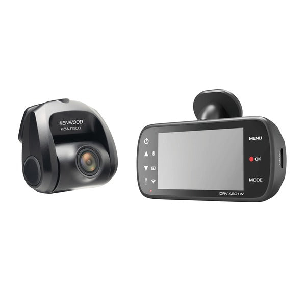 DRV-A601WDP Dual-Camera Wide-Quad HD Drive Recorder with 3-Inch LCD, Wi-Fi(R), and GPS