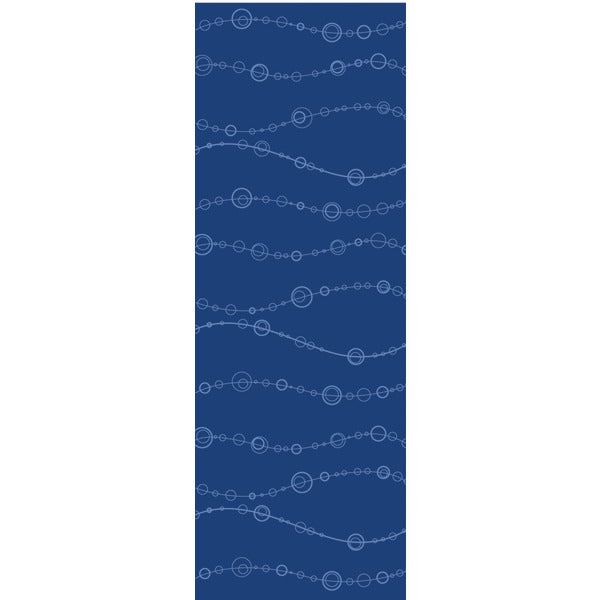 Printed Yoga Mat (Bubbles Pattern, Blue)