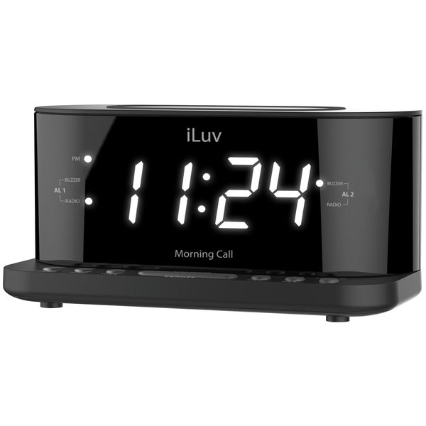 Morning Call 5 Clock Radio with Qi(R) Charging