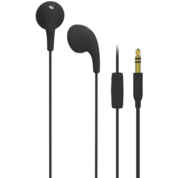 Bubble Gum Talk Earbuds with Microphone Control (Black)