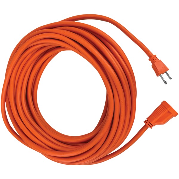 Orange Outdoor Power Extension Shop Cord, 50 Feet