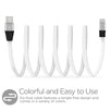 Flexi Charge & Sync Flat USB-A to USB-C(TM) Cable, 6ft (White)