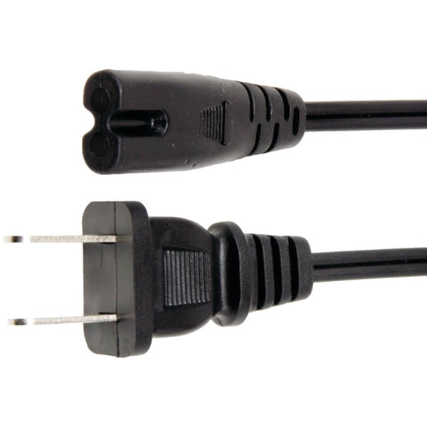 Universal 2-Prong Replacement Power Cord for Computer Electronics, 6ft