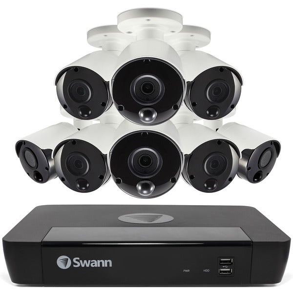 8-Channel 5-Megapixel NVR with 2TB HD & 8 True Detect(TM) Bullet Cameras with Audio