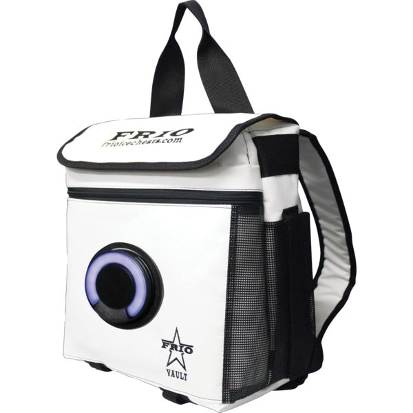 360 Backpack Cooler with Bluetooth(R) Speaker (White)