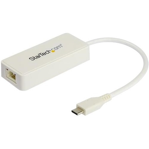 StarTech.com USB-C Ethernet Adapter with Extra USB 3.0 Port - White