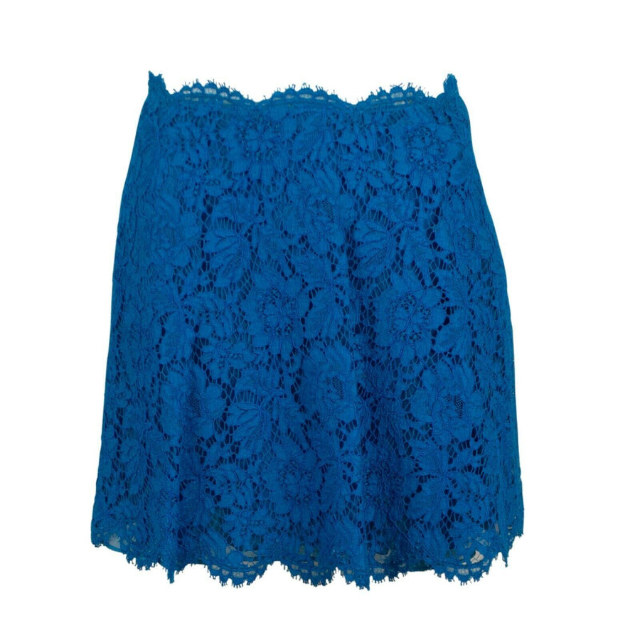 Floral Lace Skirt - Blue