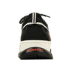 Mesh And Nubuck Union Sneakers - Black / Red