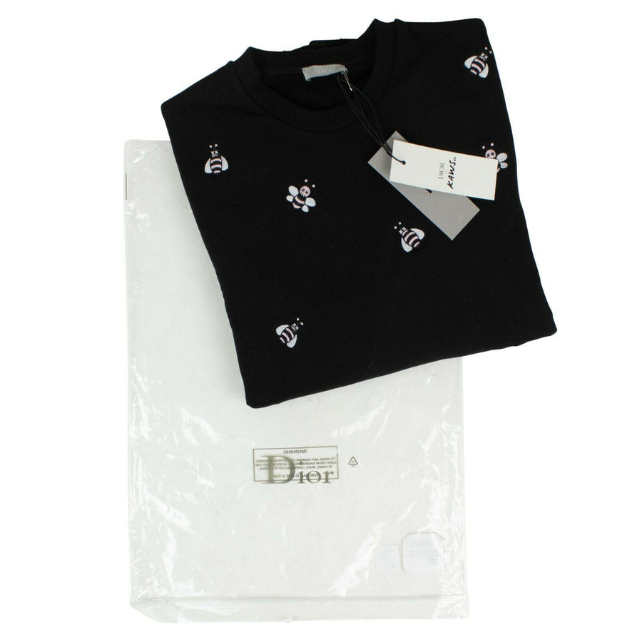 Dior X Kaws Bees Crew Neck Pullover Sweater - Black