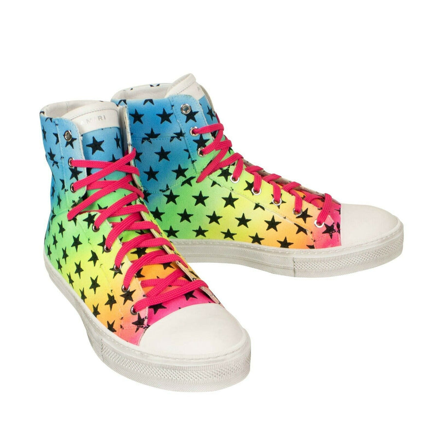 Men's Sunset Rainbow Star Canvas Sneakers - Multi