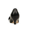 Women's Leather Bow Pumps - Black