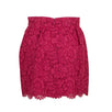 Lace Pleated Skirt - Fuchsia