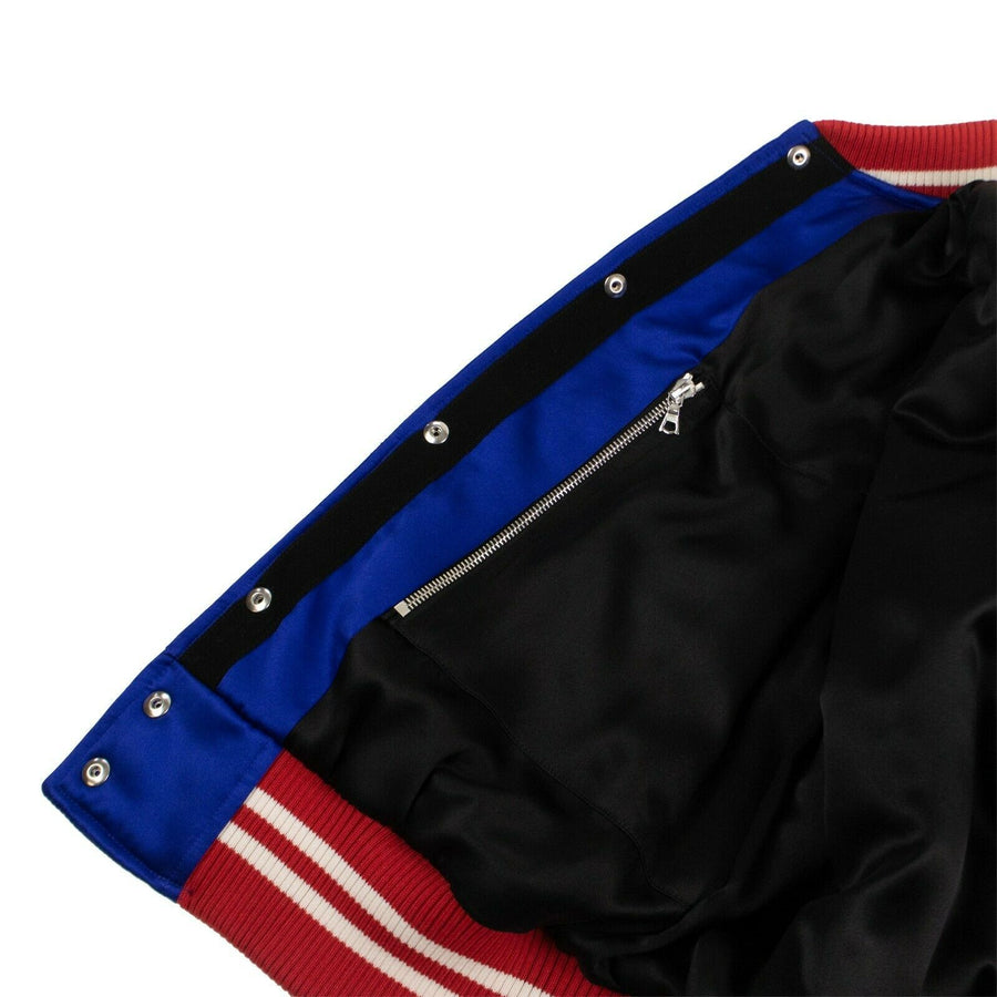 Varsity Baseball Bomber Jacket - Blue / Red