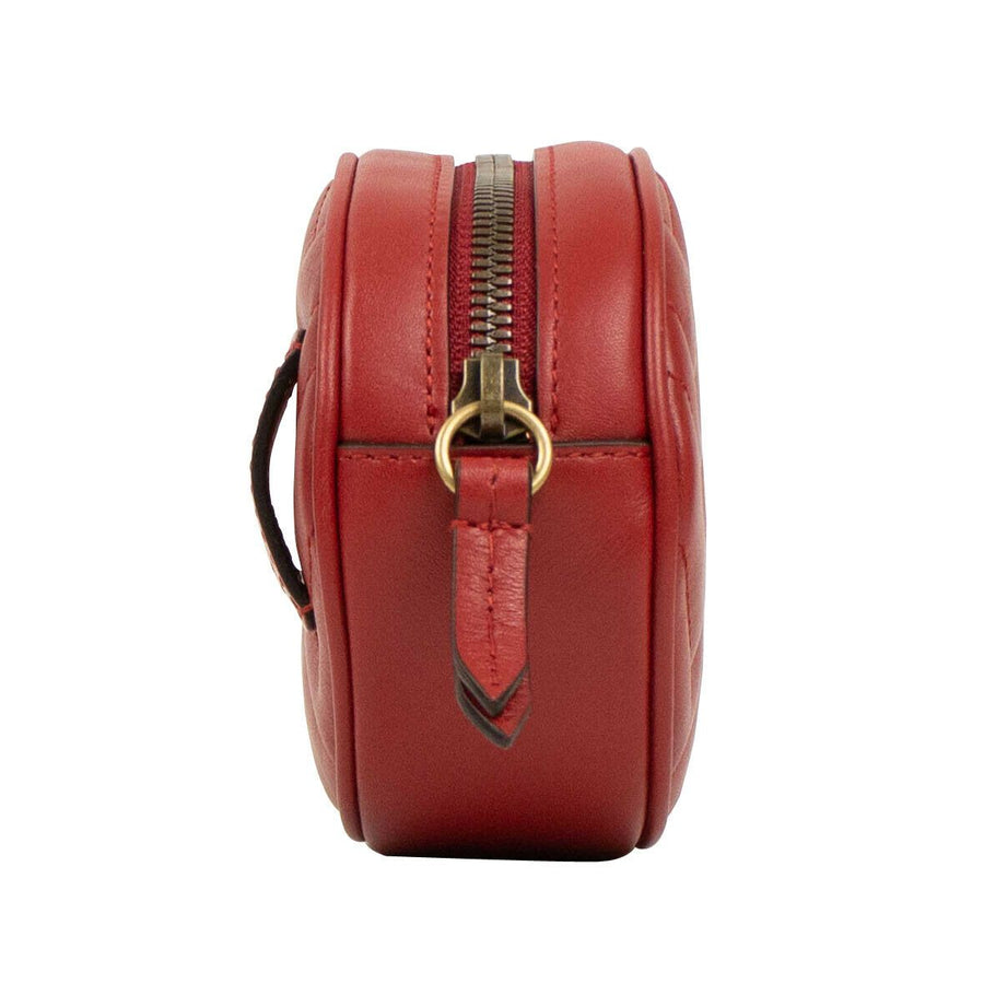 Quilted Leather GG Marmont Matelassé Belt Bag - Red