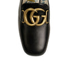 Women's GG Logo Leather Block Heel Pumps - Black