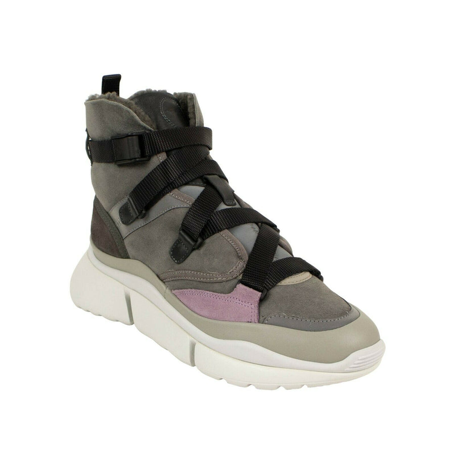 Suede 'Sonnie' High-Top Sneakers - Gunmetal Gray