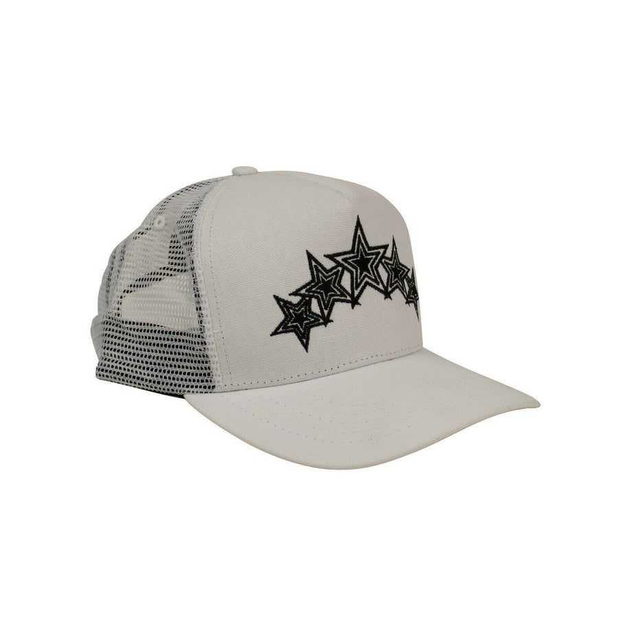 Canvas 'Five Star Trucker' Baseball Cap - White