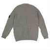 Linen Blend Pull-Over Crew Neck Sweater - Gray