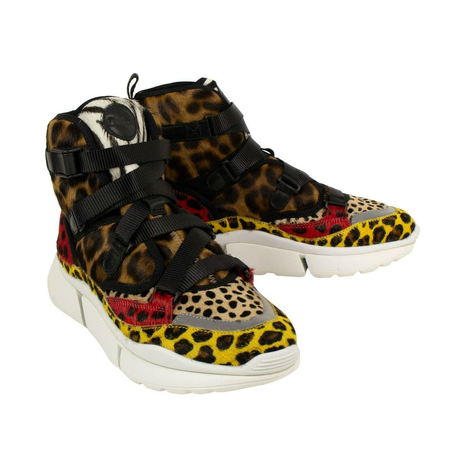 Safari Gold Animal Print Sonnie High-Top Sneakers