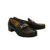 Leather Interlocking 'G' Horsebit Loafer Shoes - Black