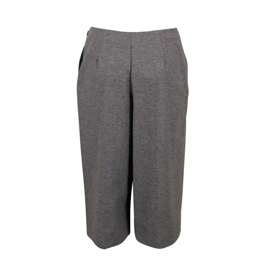 Wool Wide Leg Shorts - Heather Gray